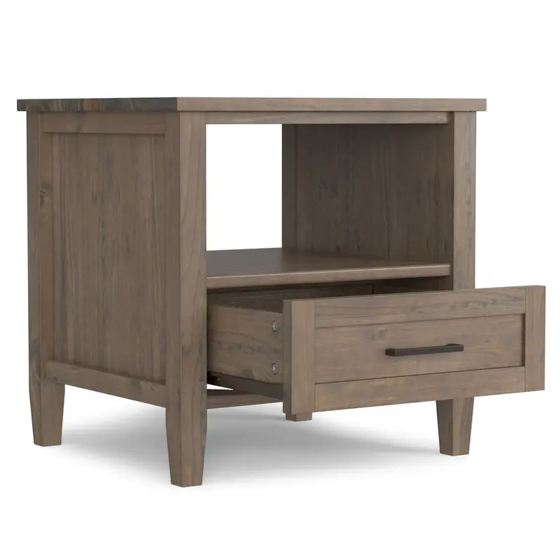 Ela Brown Wooden End Table