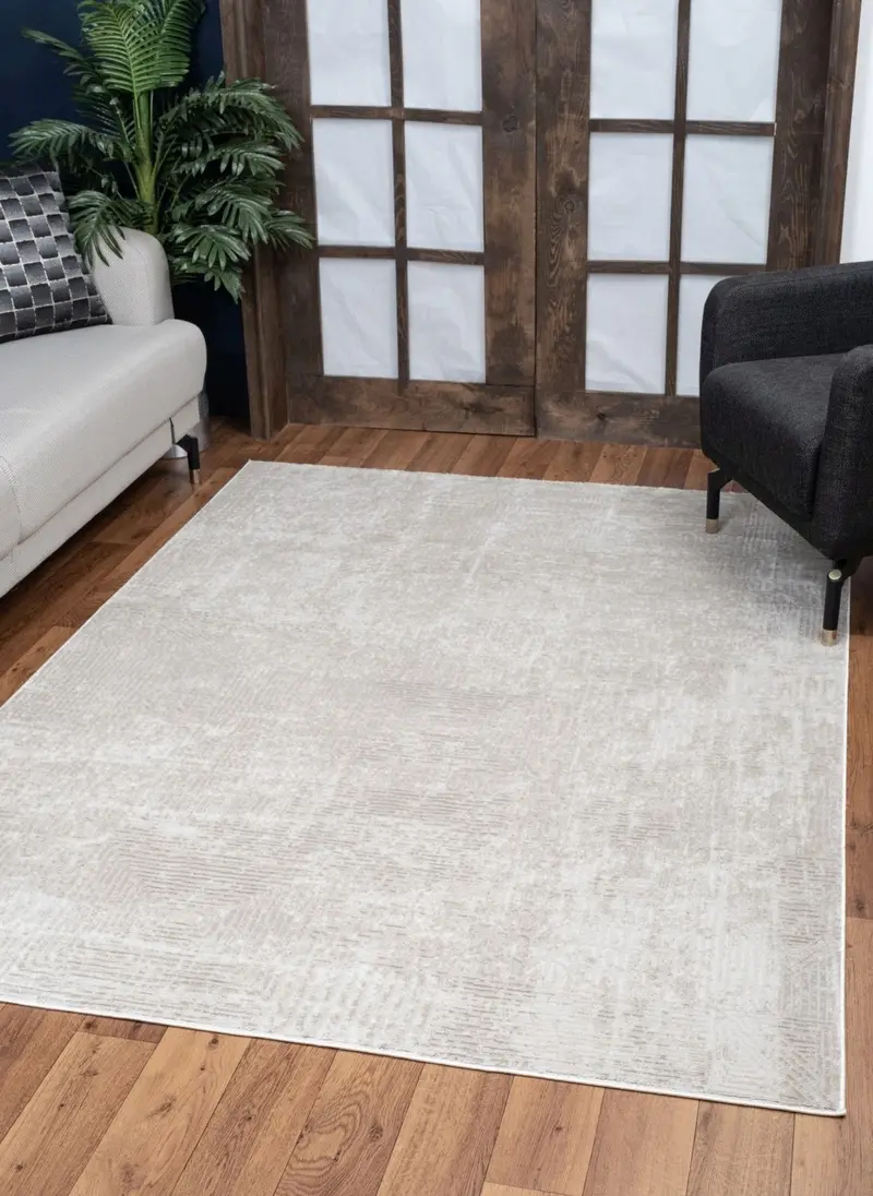Elegance Ivory Flatweave Area Rug – 5’3″ x 7’3″