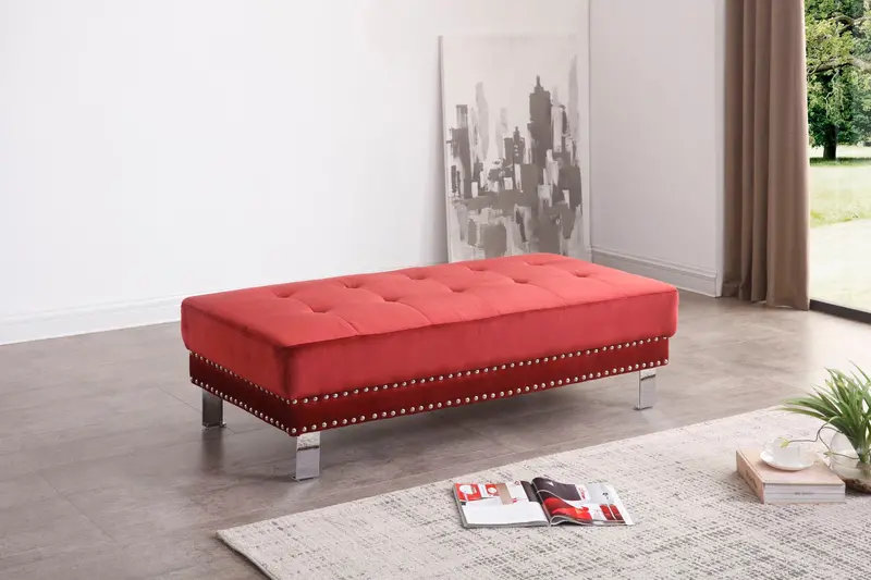 Elegant Contemporary Ottoman Featuring Premium Upholstery