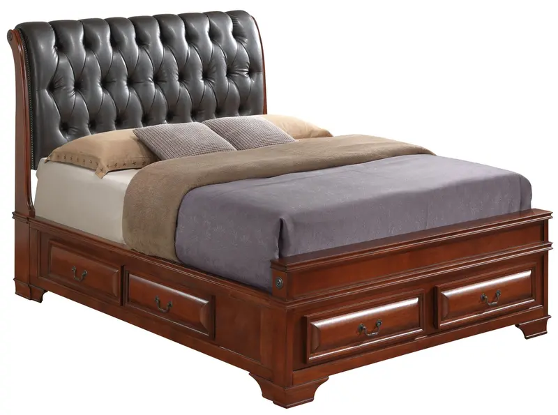 Elegant Transitional Storage Bed