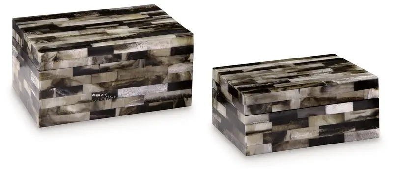Ellford Black Brown Cream Decorative Box Set – Two-Piece Styling Kit