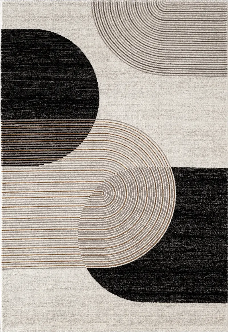 Elma Multicolor Power-Loomed Area Rug – 6’6″ x 9’0″