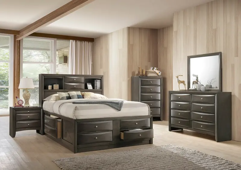 Emily Dresser Mirror – Soft Grey Finish