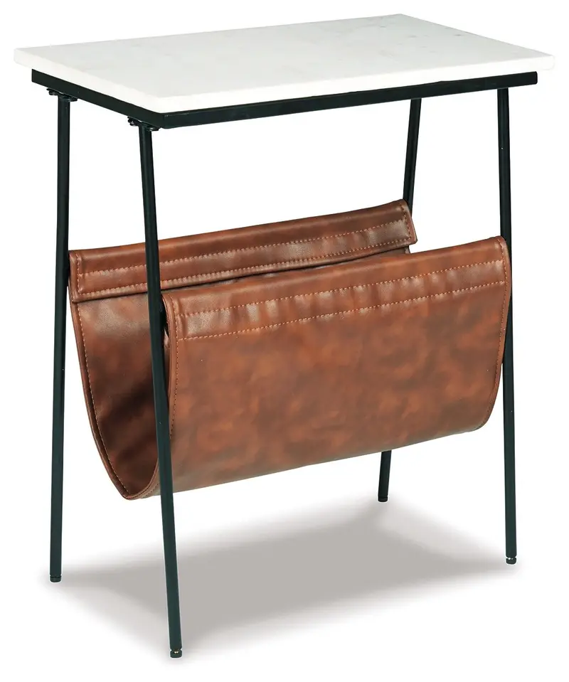 Etanbury Multi-Tone Accent Table – Brown, Black, and White Finish