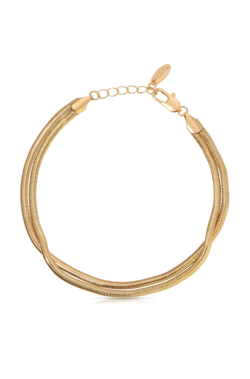 Ettika Slinky Snake Double Layer Anklet