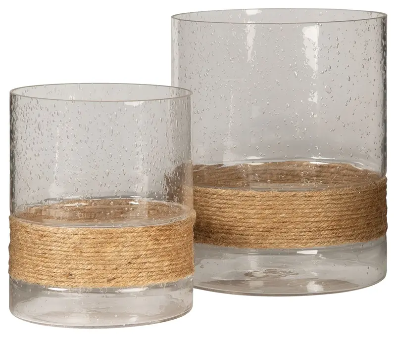 Eudocia Clear Glass Candle Holder Set – Pair