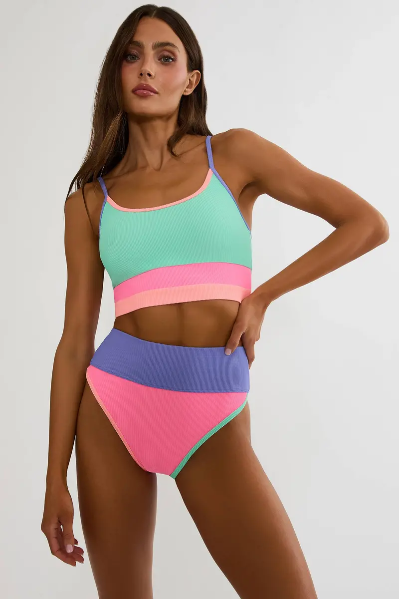 Eva Sherbert Shores Colorblock Top