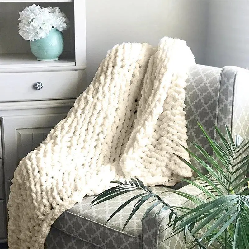 Extra-Soft Chunky Knit Throw Blanket – Cozy Oversized Design