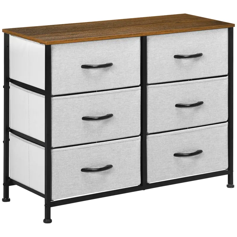 Fabric-Finished Multi-Drawer Storage Chest