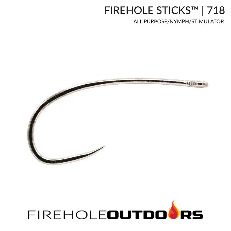 Firehole Sticks 718 Heavy-Wire AP Nymph Hook – Barbless, Extra-Stout Nymph Pattern Hook