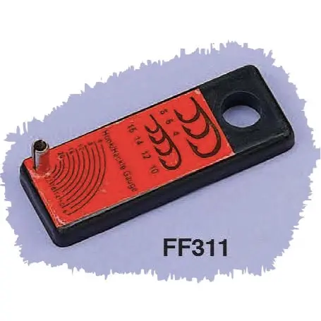Fishnett Hook & Hackle Gauge – Multi-Scale Measuring Tool