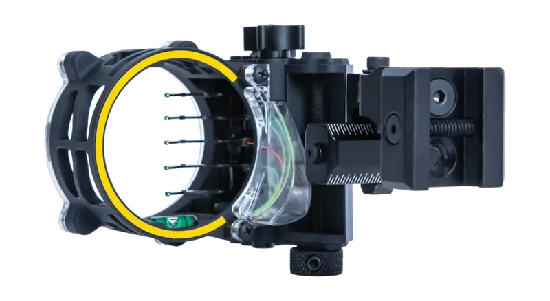 Fix 5 Multi-Pin Picatinny-Mount Bow Sight – Tool-Free Elevation Adjustment