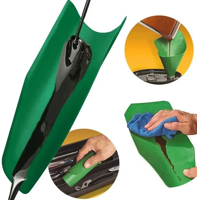 FlexDrain™ – Bendable Oil Funnel for Mess-Free Transfers