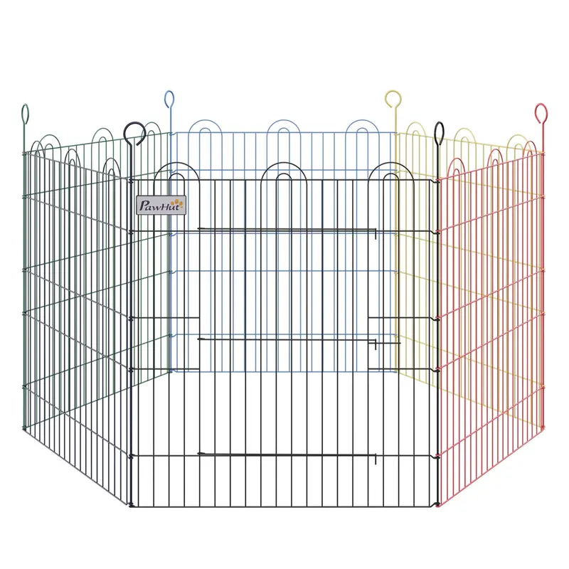 Foldable Metal Pet Playpen with Door – Indoor & Outdoor Puppy Enclosure by PawHut