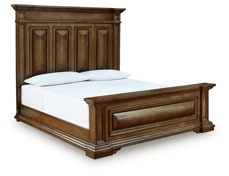 Frantanna Minimalist Panel Bed – Solid Wood Construction