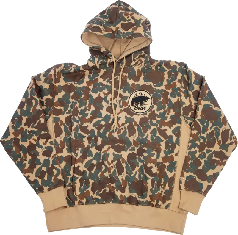 Fred Bear Camo Coin Print Hoodie – Limited-Edition Archery Gear