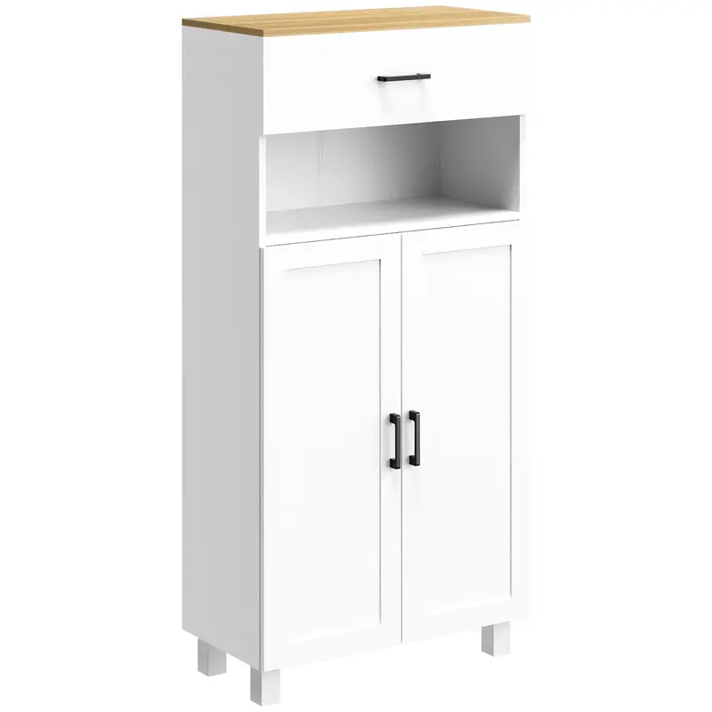 Freestanding Kitchen Pantry Cupboard with Adjustable Shelving