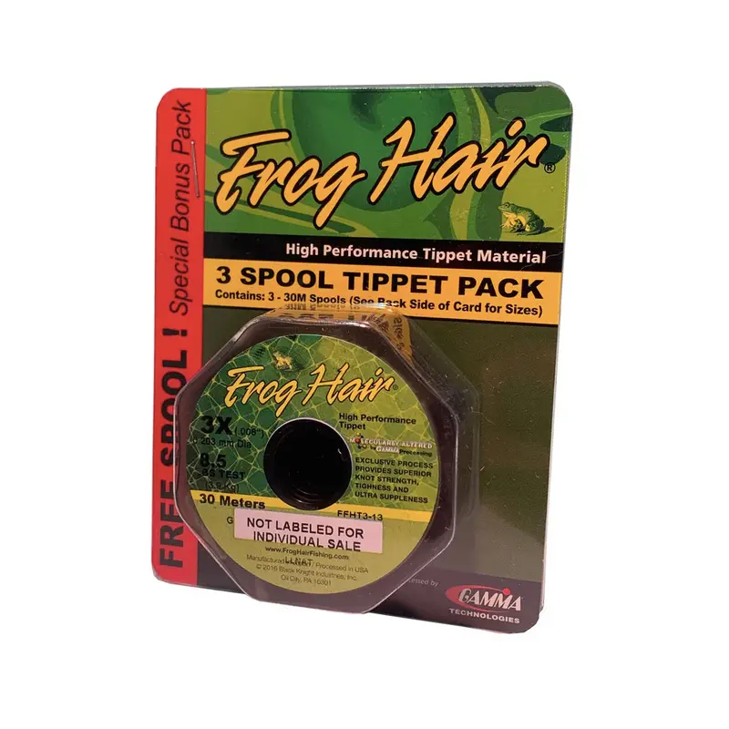 Frog Hair Pre-Spooled Tippet Pack – Assorted Sizes