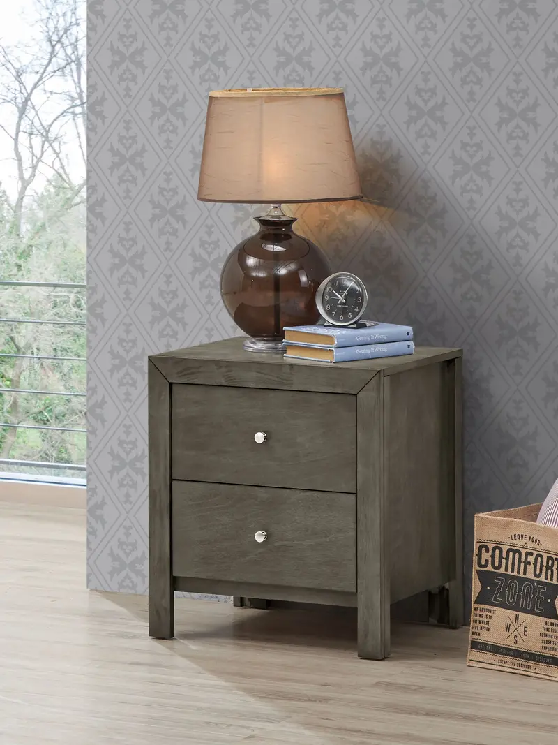 Functional Nightstand with Dual-Drawer Storage