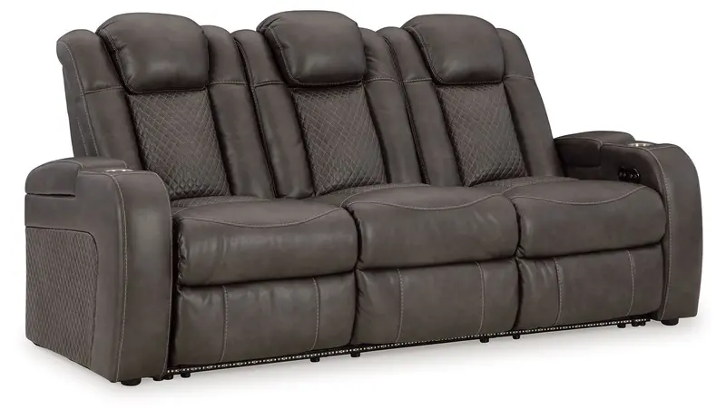 Fyne-dyme Power Reclining Sofa Featuring Adjustable Head Support