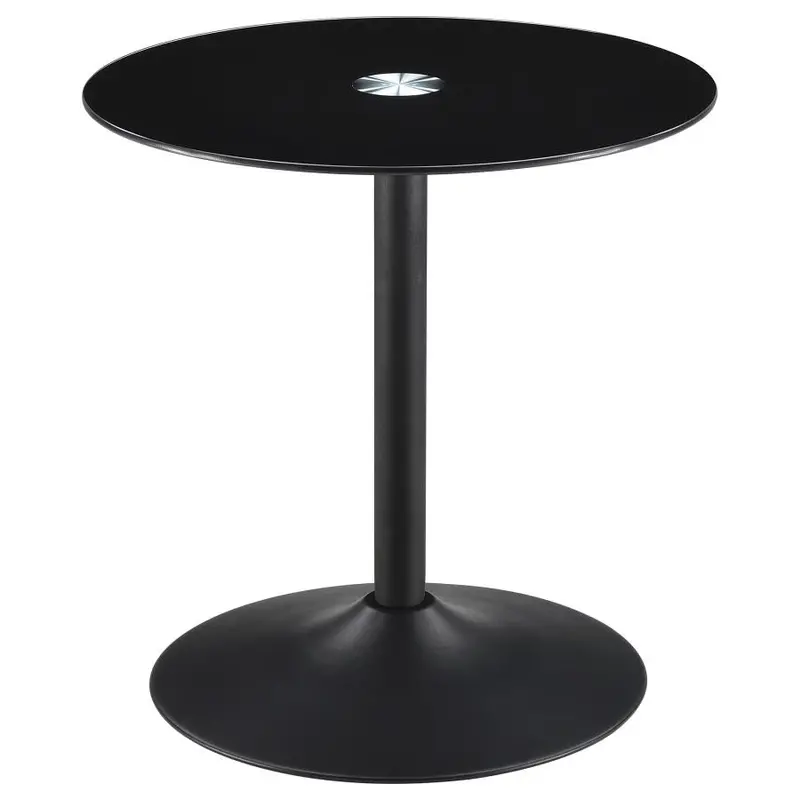 Ganso Round Metal Frame Coffee Table with Tempered Glass Top