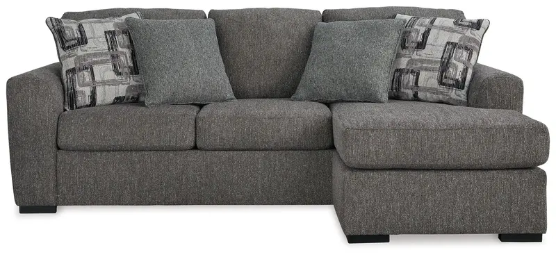 Gardiner Pewter-Toned Sofa Chaise Lounge