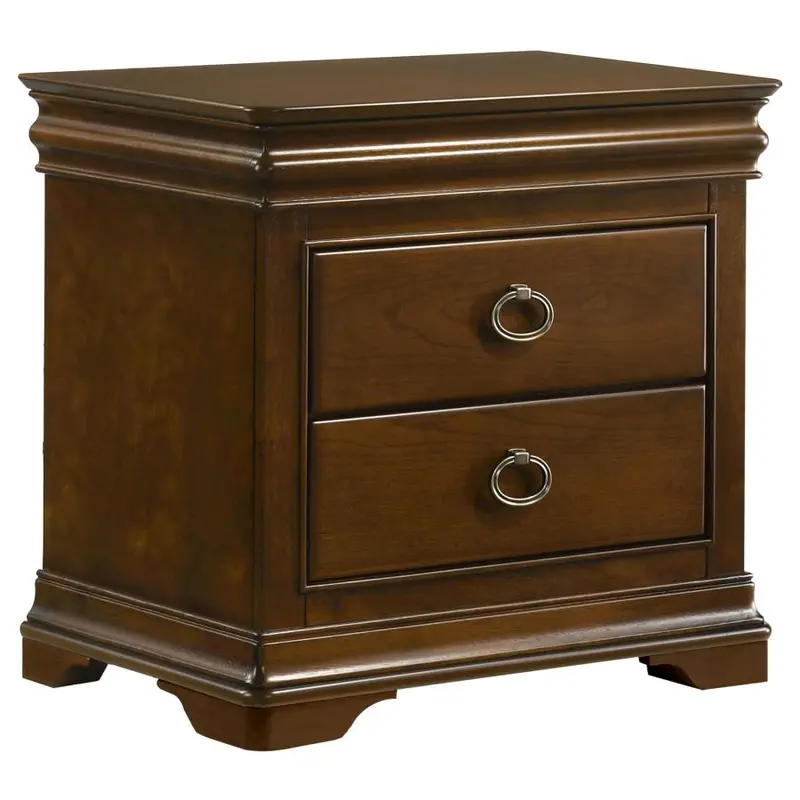 Garland Brown Cherry 3-Drawer Nightstand – Compact Bedside Table