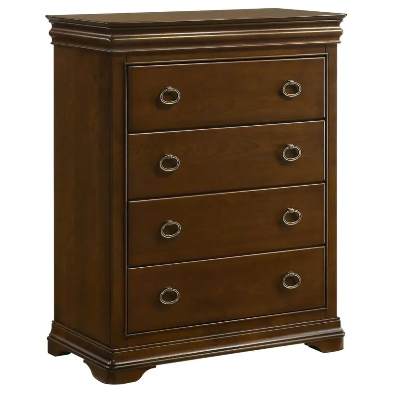 Garland Brown Cherry 4-Drawer Chest – Traditional Bedroom Storage