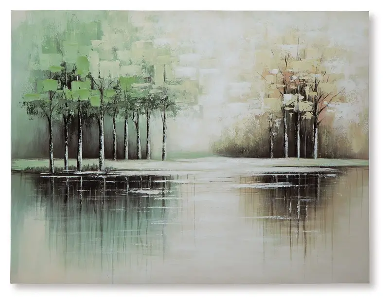 Garlenridge Green Tan and White Nature-Inspired Wall Art for Calming Spaces