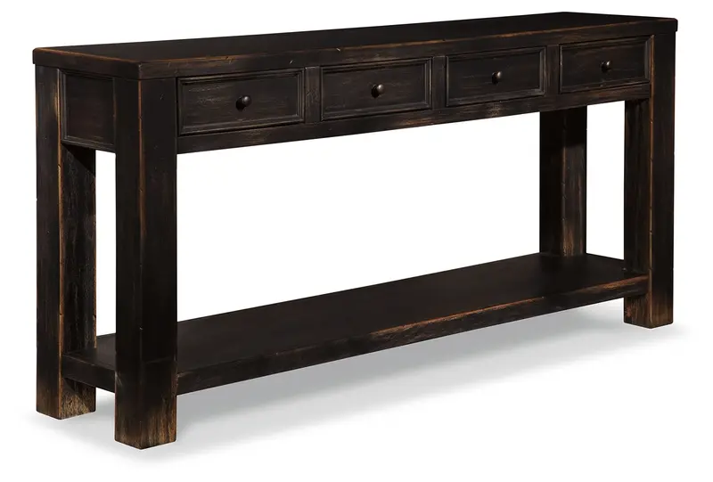 Gavelston Black Modern Sofa Table