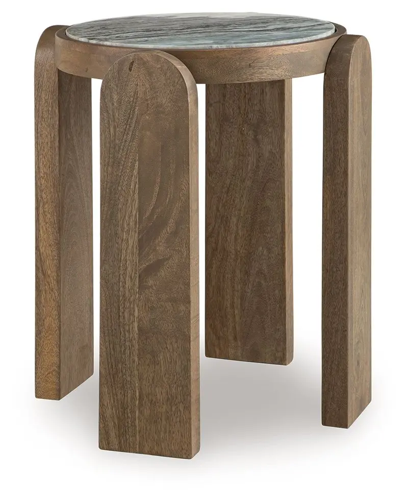 Gavrilley Gray-White-Brown Modern Accent Table