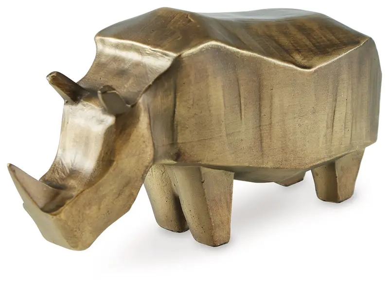 Gentwell Metallic Sculpture with Antique Gold Finish