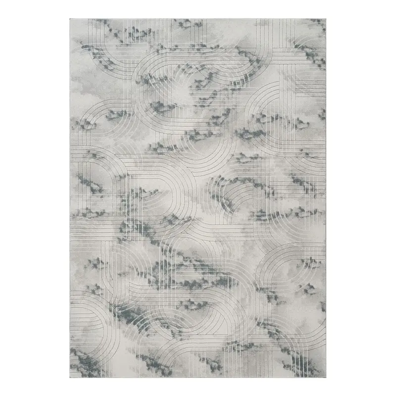 Geometrix Contemporary Flatweave Area Rug Featuring 3D Geometric Design