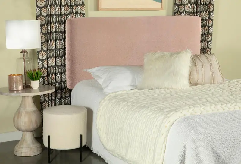 Gigi Blush Upholstered Queen or Full Size Panel Headboard