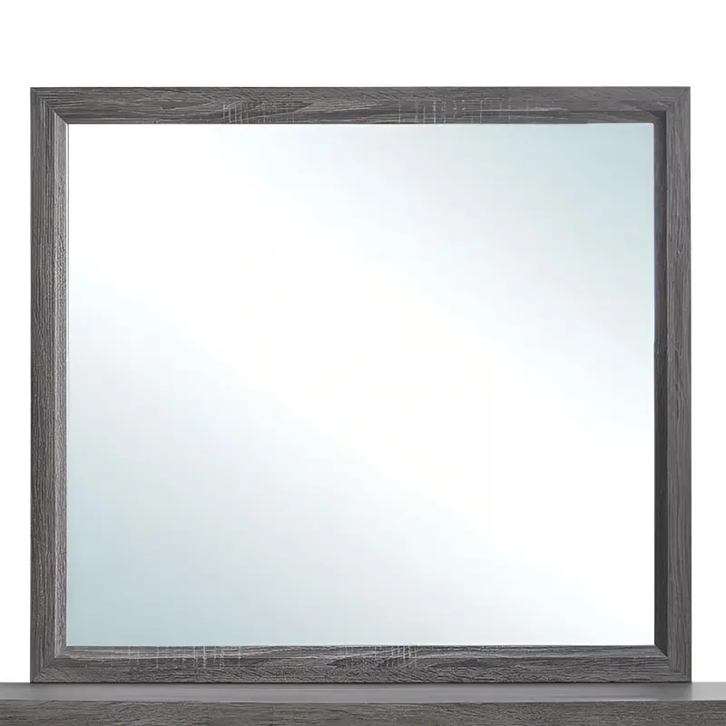Glasgow Minimalist Wall Mirror with Low-Distortion Glass and Slim Black Frame