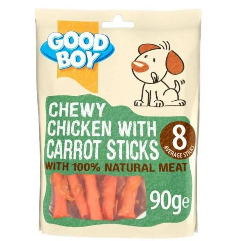 Good Boy Chicken & Carrot Dog Sticks – Healthy Chew Treats (90g)