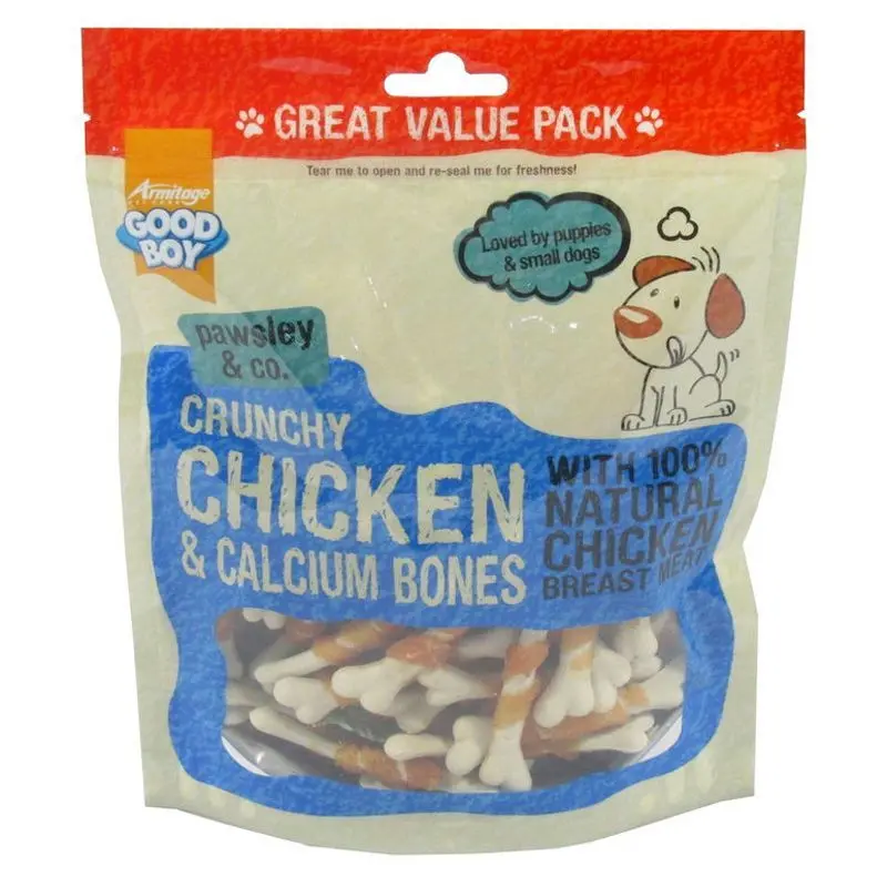 Good Boy Jumbo Chicken & Calcium Dog Treats – 350g Crunchy Bones