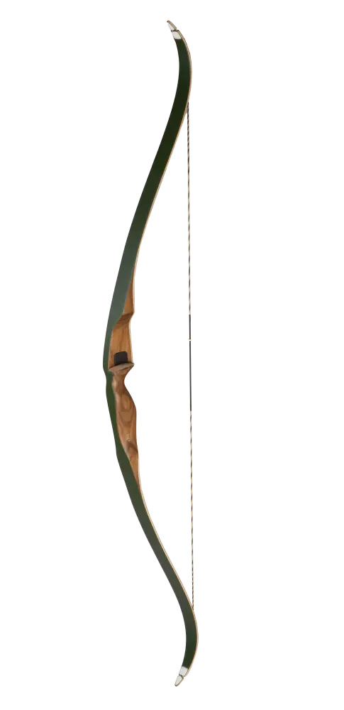 Green Glass Grizzly Recurve Bow – Handcrafted Traditional Design