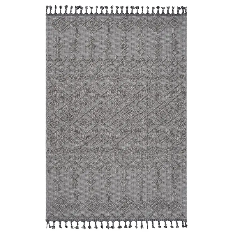 Guros Solid White 6′ x 9′ Traditional Indoor-Outdoor Area Rug