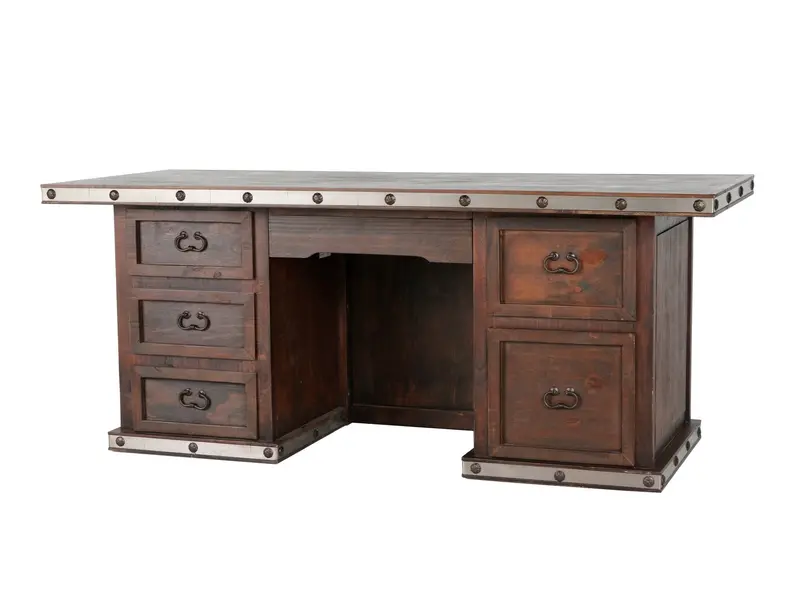Hacienda Rustic Nailhead Trim Writing Desk