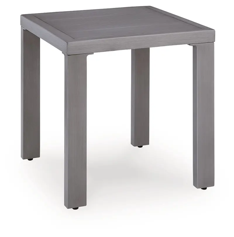 Half Moon Beach Square Side Table – Sleek Gray Design