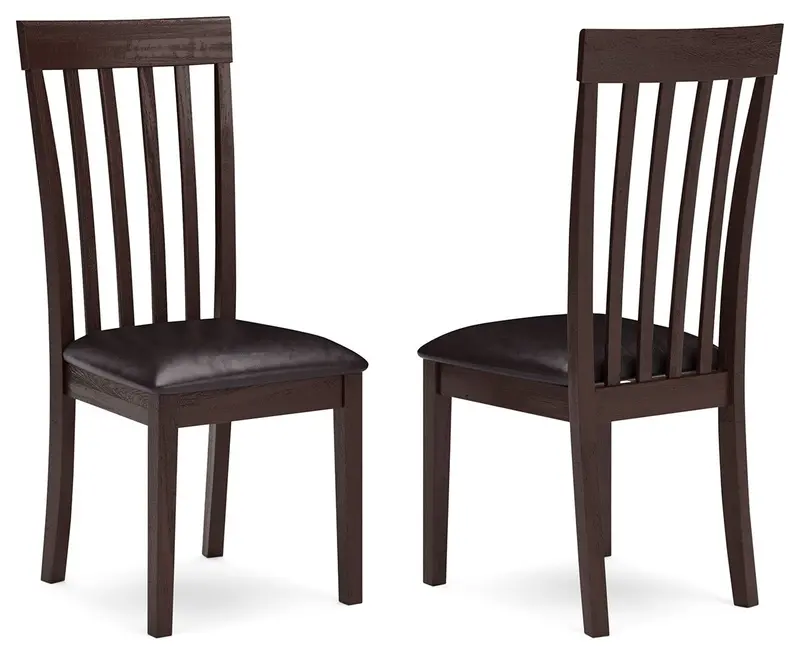Hammis Dark Brown Upholstered Dining Side Chairs – Two-Pack