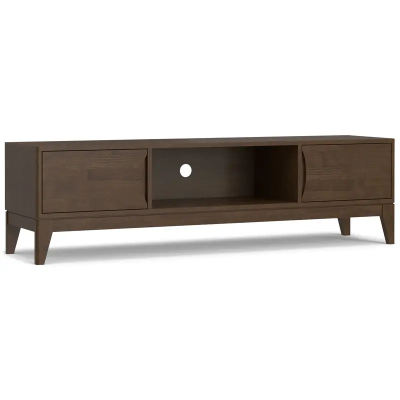 Harper Low-Profile Walnut Brown TV Stand