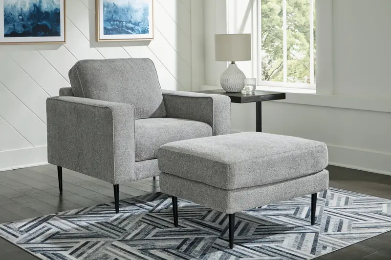 Hazela Accent Chair and Coordinating Ottoman