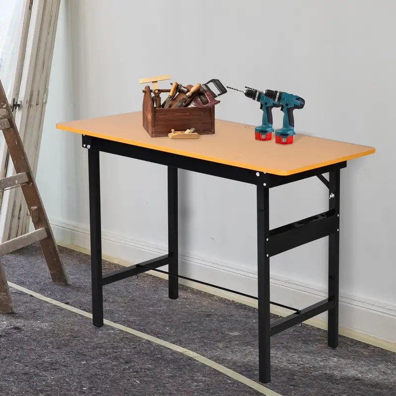 Heavy-Duty Garage Workbench for DIY Projects and Tool Storage
