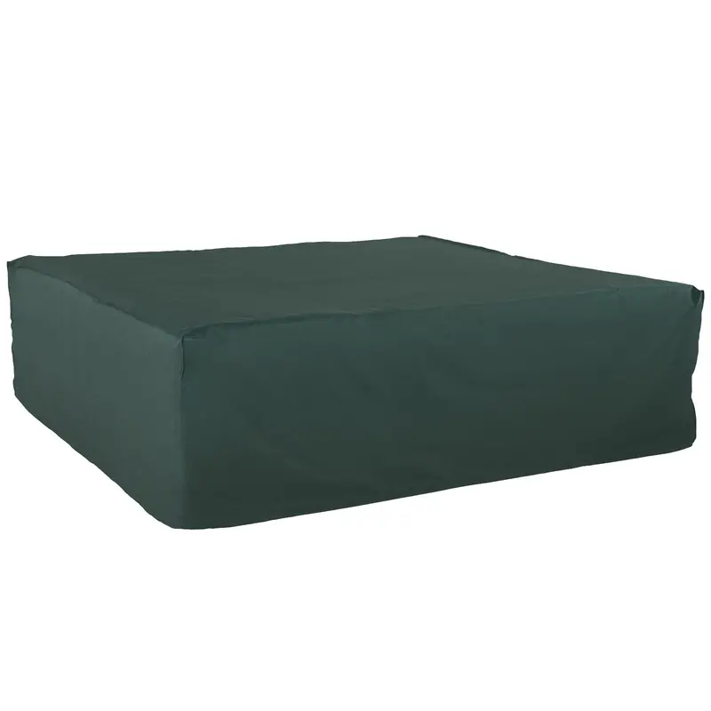 Heavy-Duty PVC-Coated Outdoor Furniture Cover – 600D Square Waterproof Green Shield