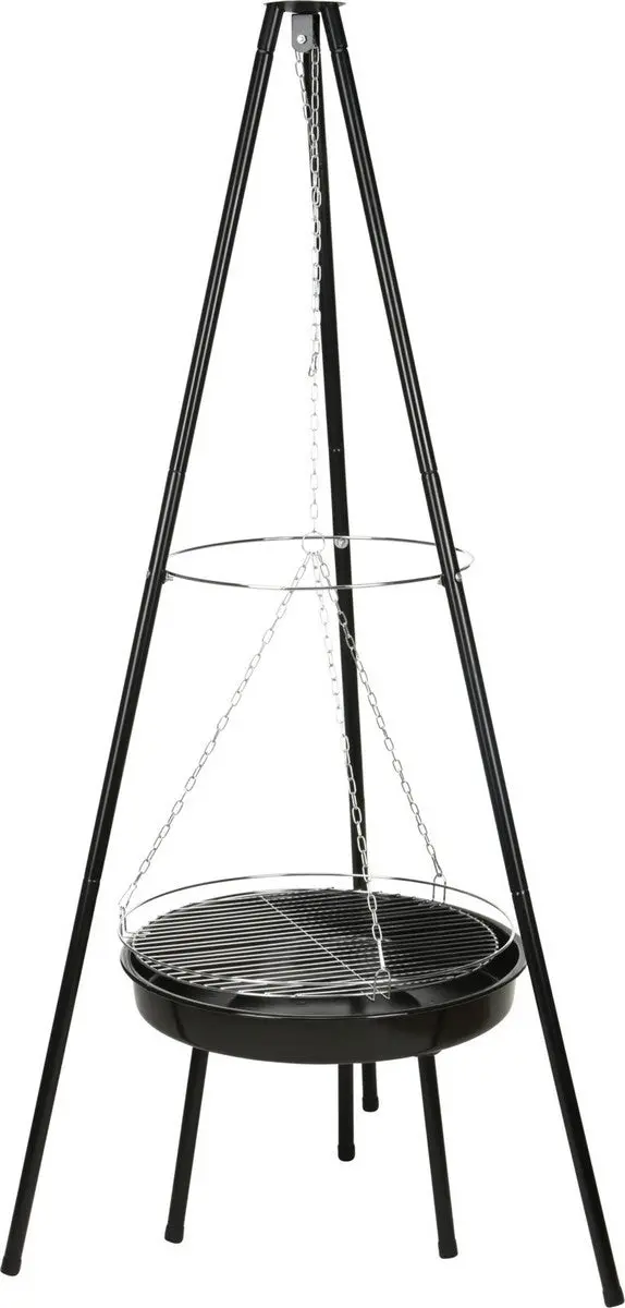 Heavy-Duty Steel Charcoal Firebowl with Tripod Stand – 151 cm