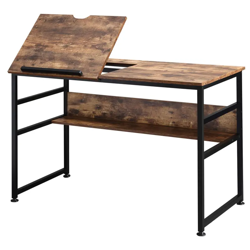 Height- and Angle-Adjustable Drafting Desk for Artists and Designers