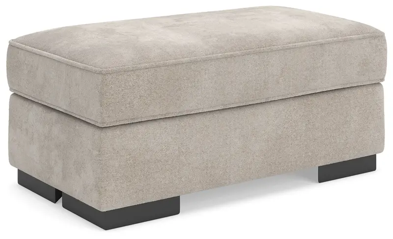 High Profile Taupe Upholstered Ottoman