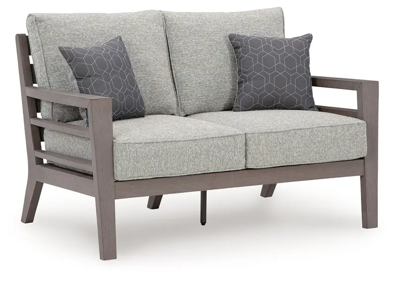 Hillside Barn Upholstered Loveseat in Gray and Brown